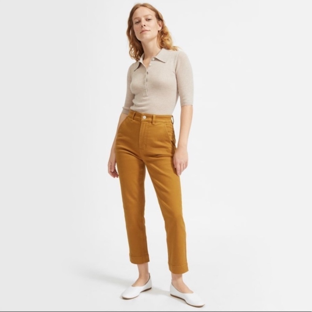 Everlane Jeans Women’s Size 8 Cropped Straight Regular Golden Yellow Denim